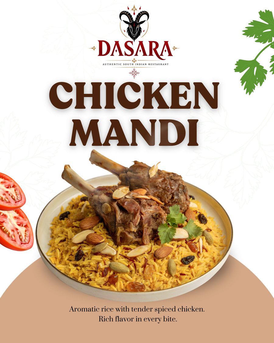 DASARA Chicken Mandi: aromatic rice with tender spiced chicken